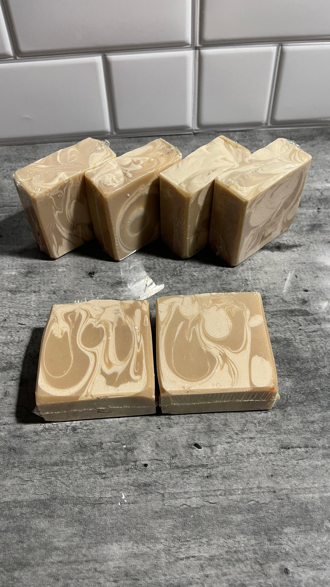 Oatmeal milk and honey cold process soap bar ( without honey comb)