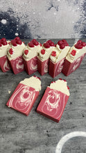 Load image into Gallery viewer, Cherry Bomb Artisan cold process soap bar
