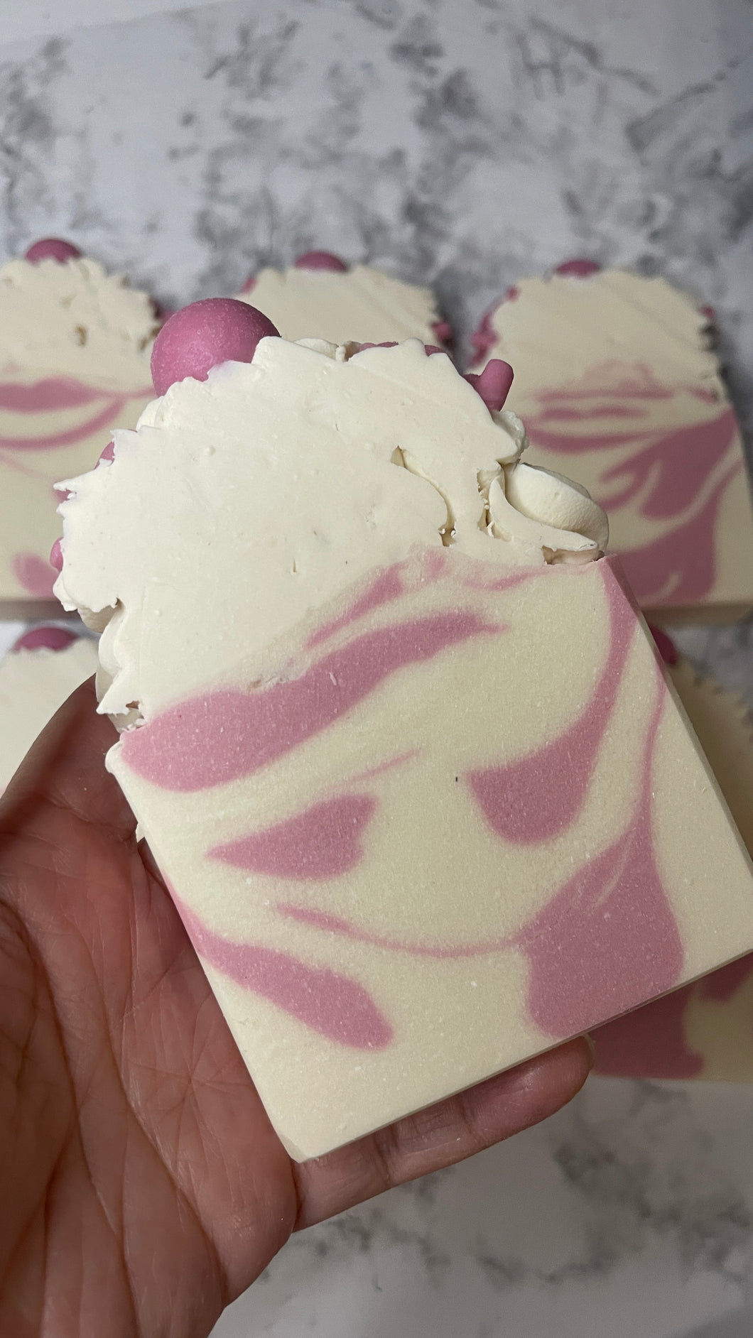 Sweet Pea Bear cold process soap bar