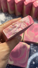 Load image into Gallery viewer, Pink chiffon cold process soap bar
