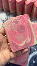 Load image into Gallery viewer, Pink chiffon cold process soap bar
