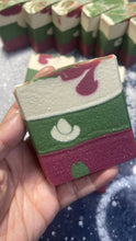 Load image into Gallery viewer, Christmas wreath cold process soap bar
