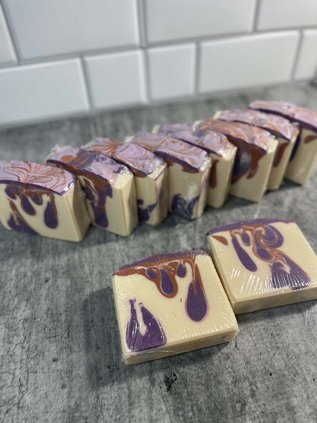 White sage and lavender cold process soap bar