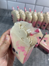 Load image into Gallery viewer, Strawberry boba tea cold process soap bar
