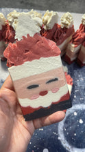 Load image into Gallery viewer, Santa in town cold process soap bar
