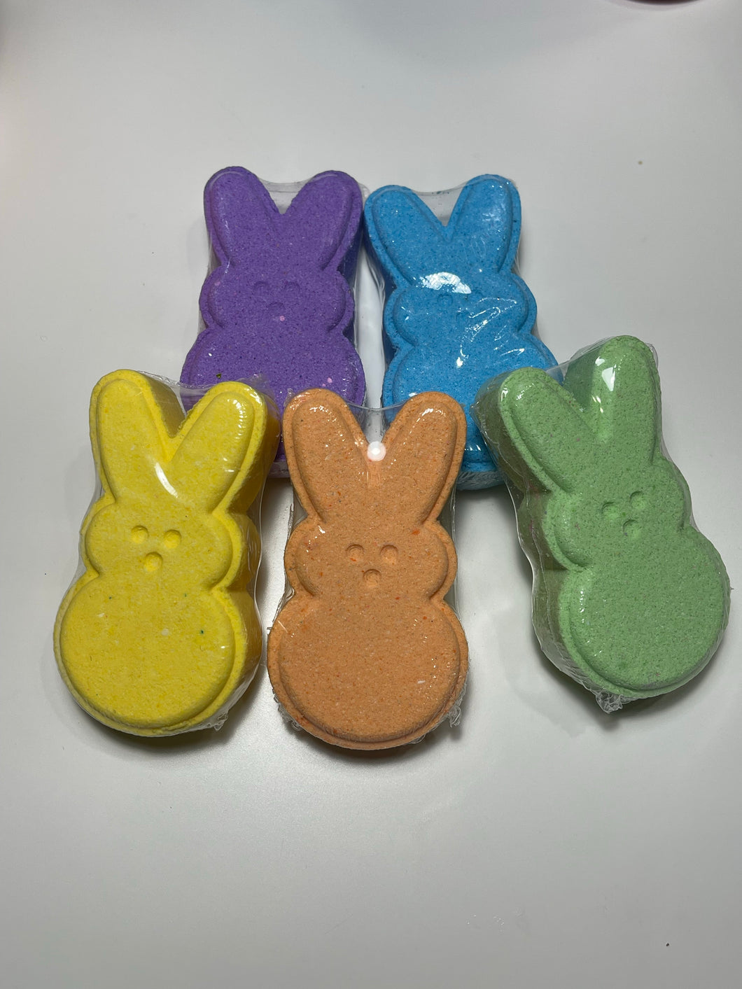 Easter bunny peeps bath bomb set of 5 plus set of 6 mini Easter eggs bath bomb