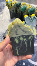 Load image into Gallery viewer, Green Amber cold process soap bar
