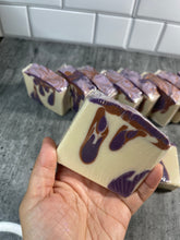 Load image into Gallery viewer, White sage and lavender cold process soap bar
