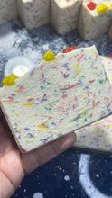 Load image into Gallery viewer, Colorful fun confetti cold process soap bar
