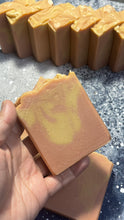 Load image into Gallery viewer, Mimosa &amp; mandarin cold process soap bar
